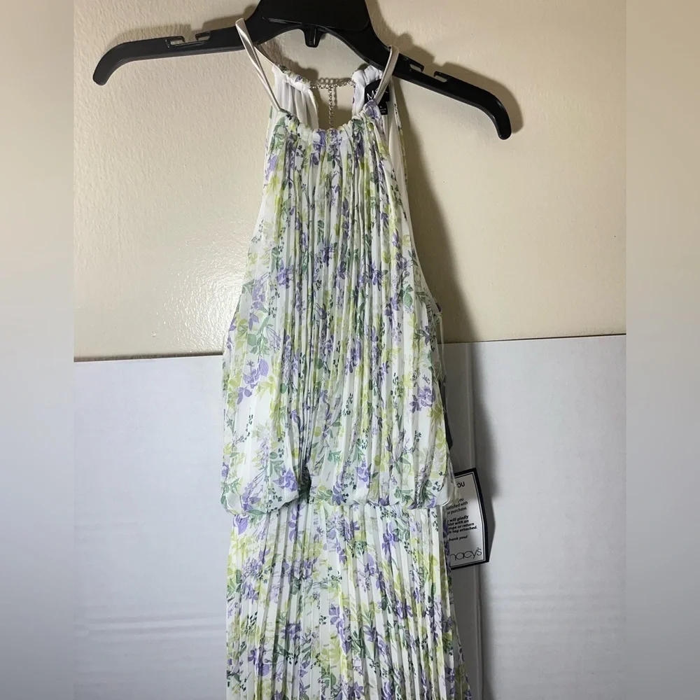 MSK
Women's Bloused-Waist Pleated Floral-Print Dress - Picture 5 of 8